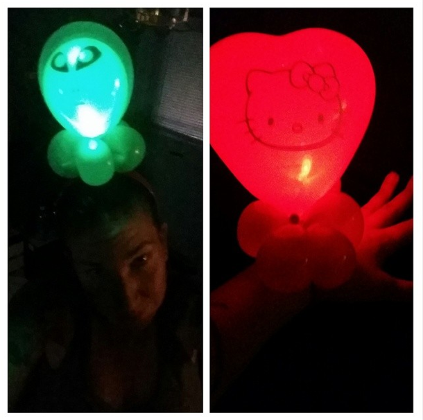 LED balloon twisting